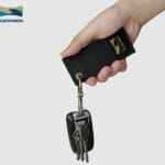 Mini cinturón negro llavero