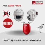 Pack casco ajustable + Peto Taekwondo