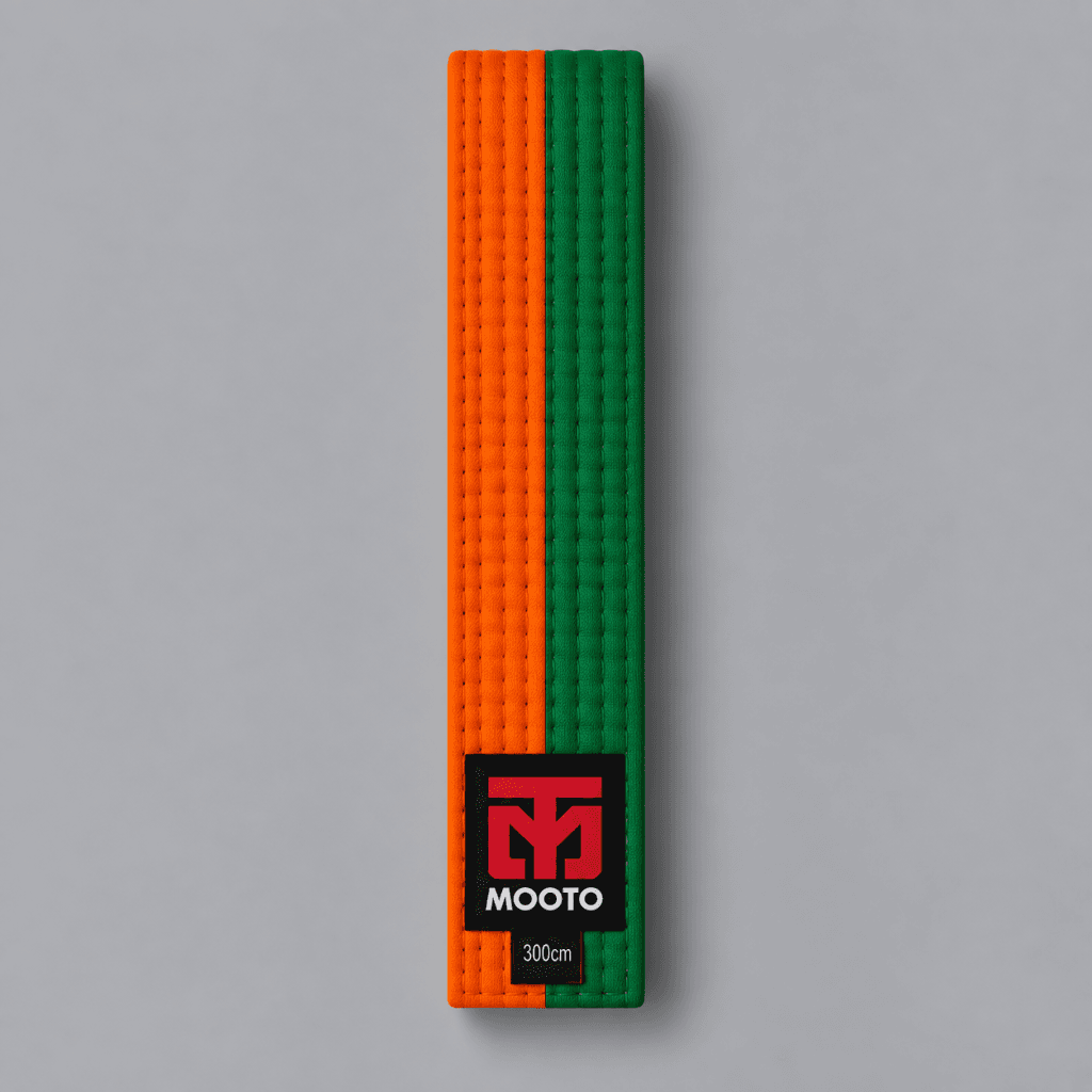 Cinturón Naranja Verde Taekwondo Mooto