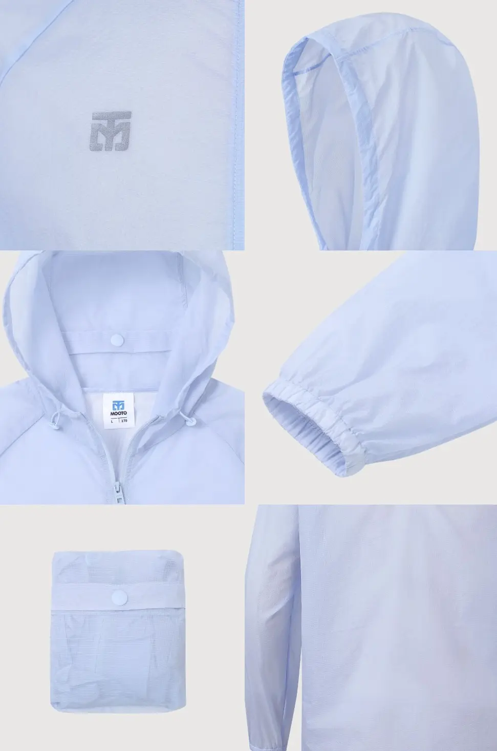 Chubasquero impermeable azul MOOTO Chubasquero impermeable azul MOOTO - Imagen 4