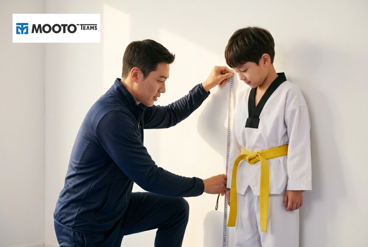 Cómo medirse la altura correctamente para elegir la talla de dobok de taekwondo Mooto