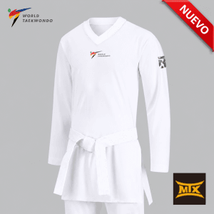 NUEVO Dobok MTX Pro Kyorugu Cuello Blanco