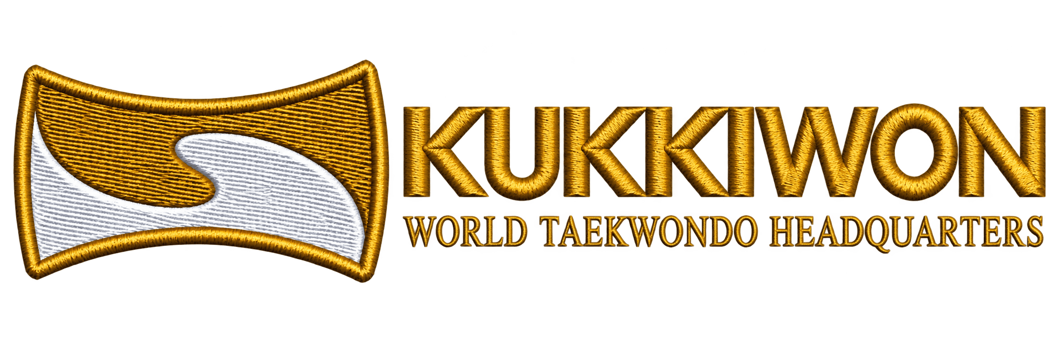 Kukkiwon dorado imitación bordado